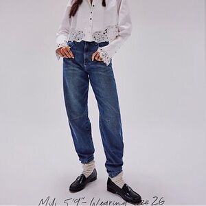 We The Free Augusta High Rise Slim Barrel Leg Jeans Size 31
